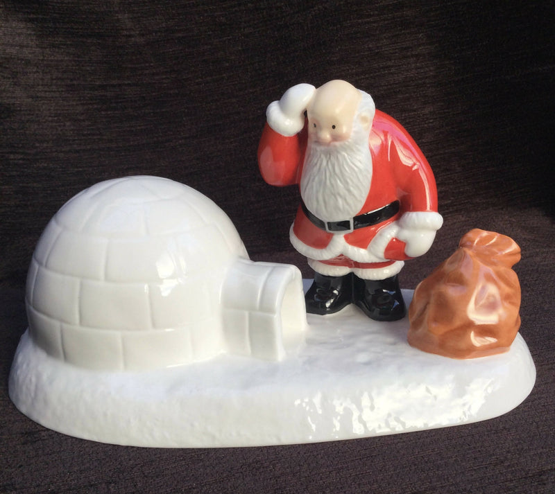 Coalport Where’s The Chimney figurine Coalport Father Xmas figurine Father Xmas with igloo