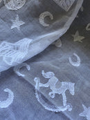 Vintage nursery design Cotton Lace Curtain Panelling to finish - 68 x 40Inches