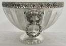 Victorian Silver Plated Oval Fluted Bowl with Lion Mask Handles. John Round & Sons.