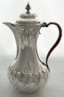 Georgian, George II, Silver Hot Water Jug. London 1759 Thomas Whipham & Charles Wright. 21.5 troy ounces.