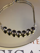 New Sterling Silver Swarovski Tanzanite Bracelet