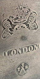 Georgian, George III, Crested Pewter Tobacco Box, circa 1805.
