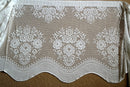Scalloped Country cottage pretty cotton lace valance 12” - sold per metre wide 1m