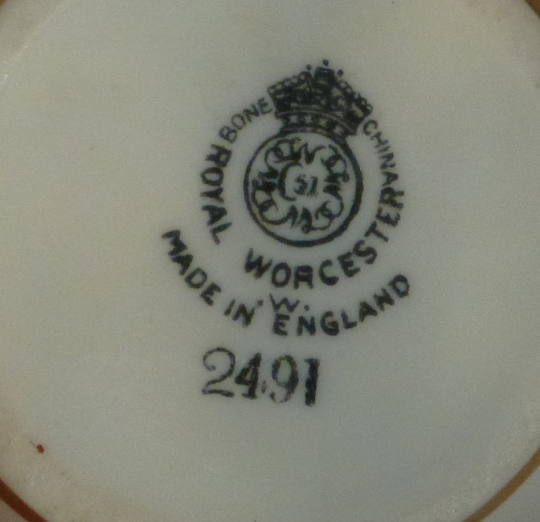 Royal Worcester Fruit Pattern Vase Signed by William Roberts