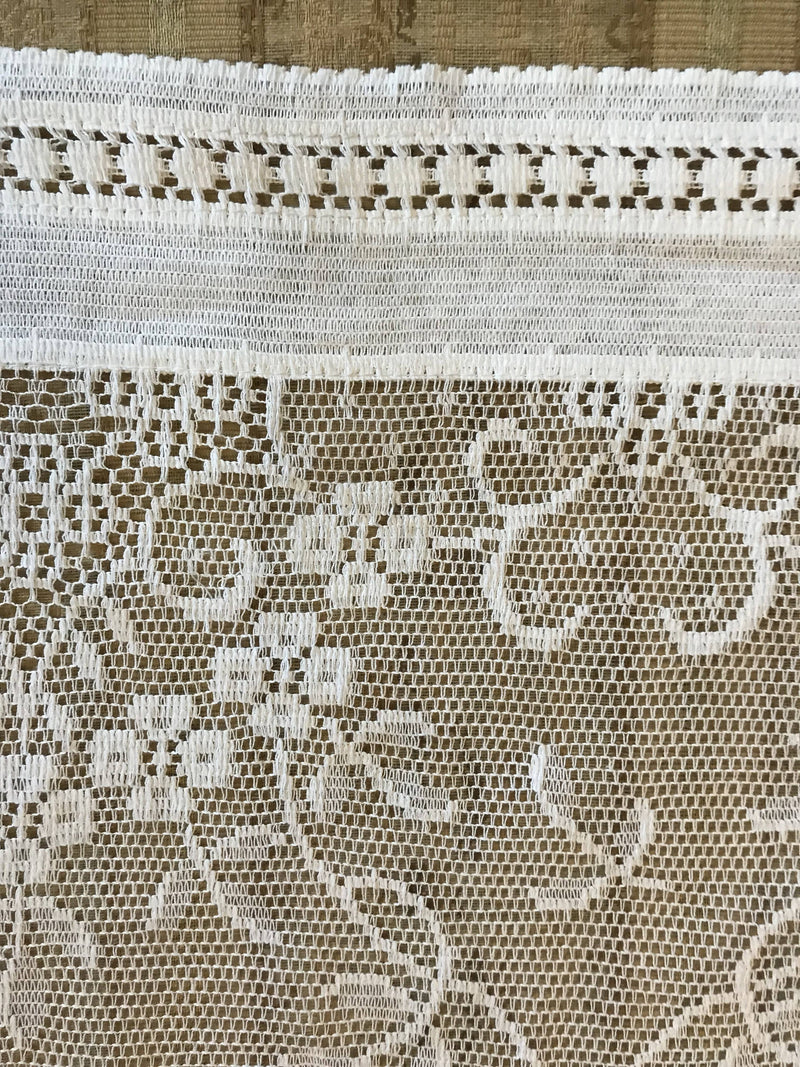 "Victorianna" Vintage Heritage cotton lace Curtain Panelling - 44” drop sold per metre