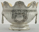 Silver Plated & Fluted Monteith Bowl with Lion Mask Handles.