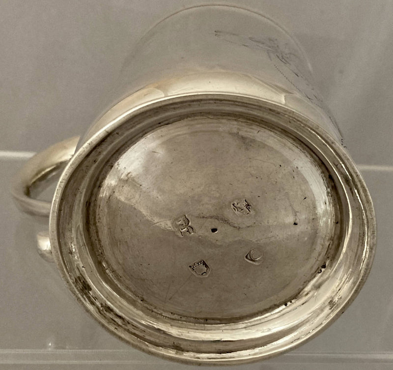 Georgian, Early George II, Silver Mug. London 1729 Thomas Mason. 6.3 troy ounces.