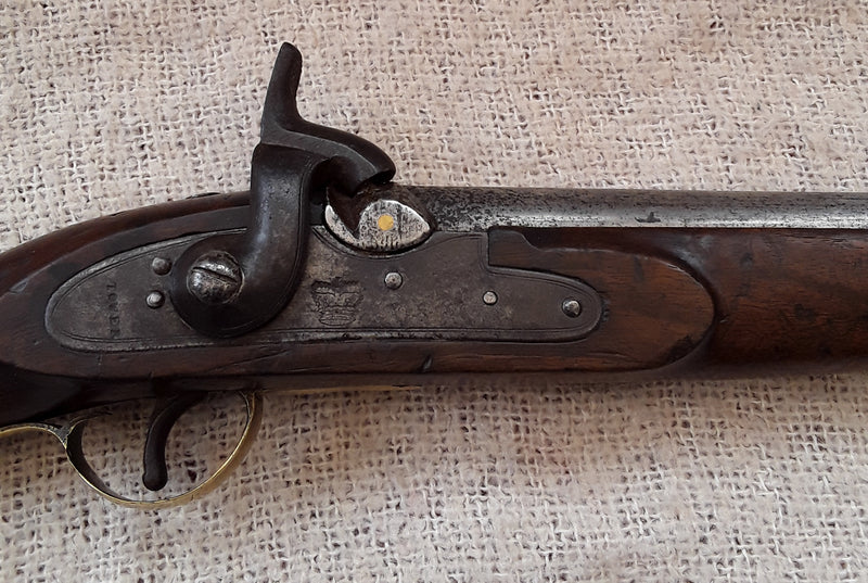 A Large English Tower Percussion Military  Pistol.