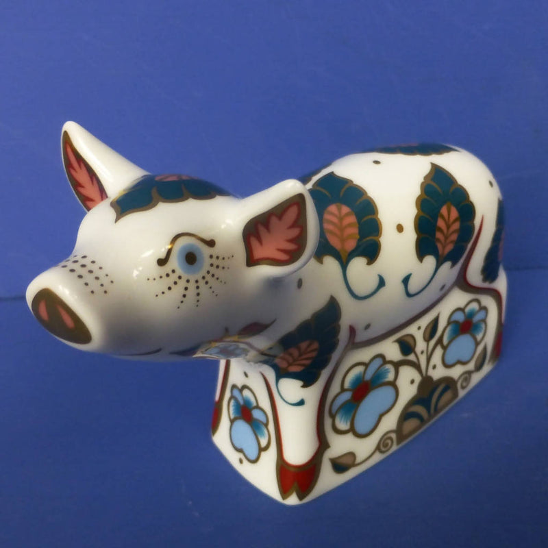 Royal Crown Derby Paperweight Percy Piglet