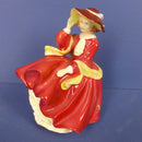 Royal Doulton Miniature Lady Figurine - Top O'The Hill HN3499