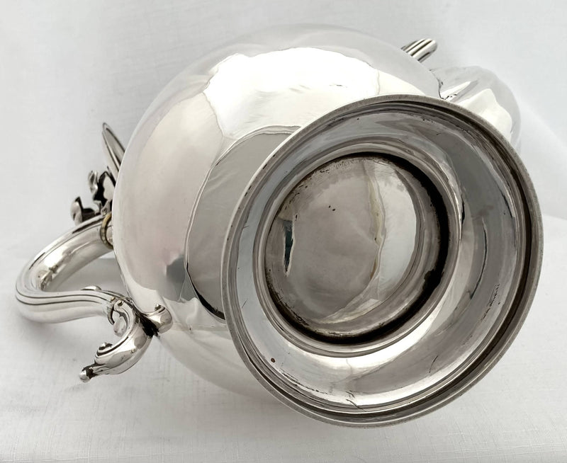 William IV Silver Armorial Coffee Pot. Sheffield 1835 Hawksworth & Eyre. 23.9 troy ounces.