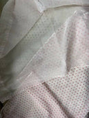 Scottish Madras By the Meter Polka Dot in Baby Pink 48” Wide to finish