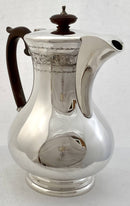 Elizabeth II Silver Hot Water Jug. Sheffield 1952 Walker & Hall. 20.3 troy ounces.