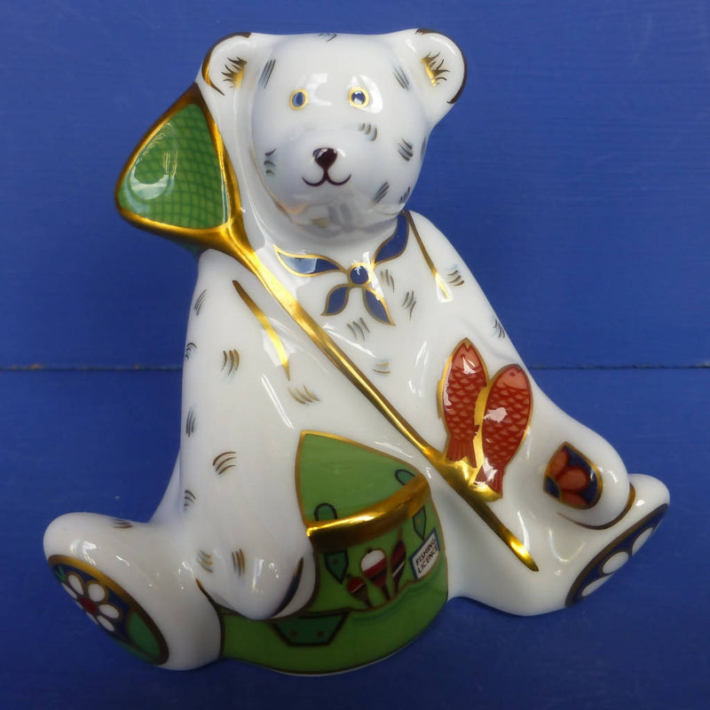 Royal Crown Derby Miniature Teddy Bear Fisherman (Boxed)