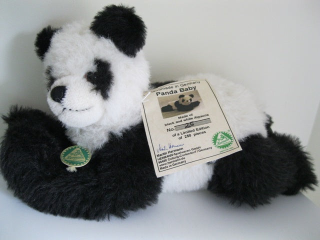 Herman Baby Panda Teddy Bear Alpaca Limited Edition. 12”