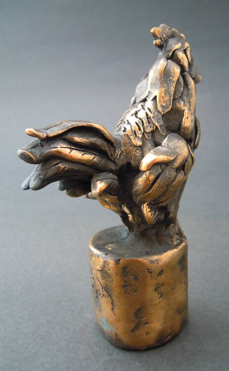 Edward Waites Sculpture, Bronze Cockerel