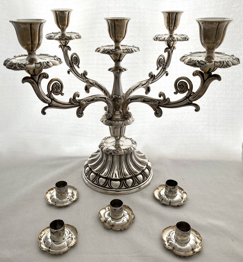 Large & Ornate Victorian Silver Plated Candelabrum