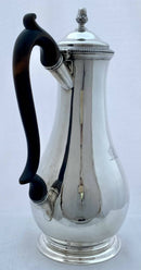 Georgian, George III, Silver Hot Water Jug. London 1776 Augustin Le Sage. 20 troy ounces.