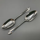 Pair of George III bottom marked silver tablespoons