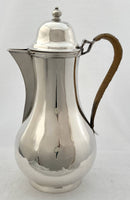 Edwardian Silver Hot Water Jug. London 1906 Goldsmiths & Silversmiths Co. 13.9 troy ounces.