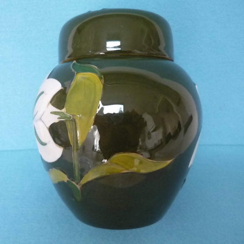 A Moorcroft Ginger Jar in the Bermuda Lily Pattern