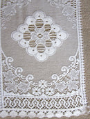 "Victoria" Vintage Heritage Design Cream Cotton Lace Curtain Panel - 36 x 54 Inches