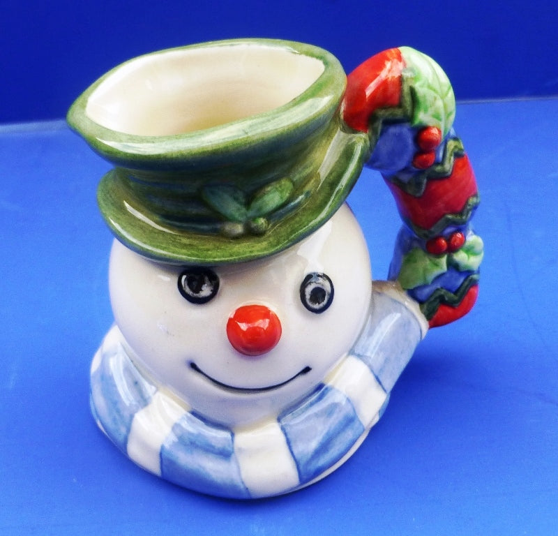 Royal Doulton Miniature Character Jug - Snowman - Christmas Cracker Handle D7158