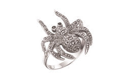Silver Spider Ring Marcasite