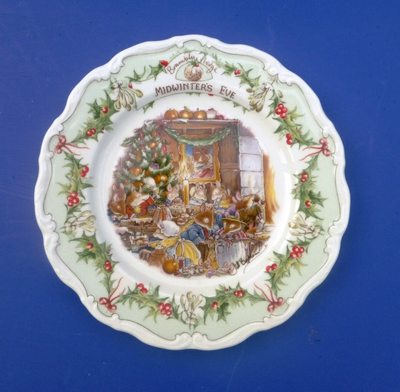Royal Doulton Brambly Hedge Plate - Midwinter's Eve (Boxed)