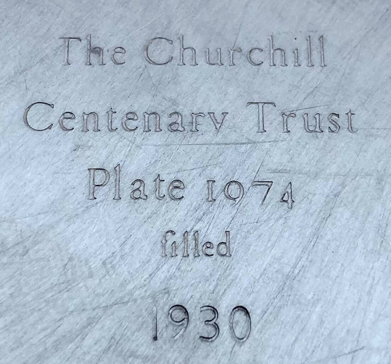 Elizabeth II Sir Winston Churchill Filled Silver Plate. London 1974 John Pinches (Medallists) Ltd.