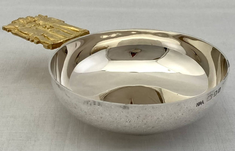 Elizabeth II York Minster Parcel Gilt Silver Bowl. London 1972 Hector Miller. 9.8 troy ounces.