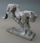 Edward Waites Sculpture, Bronze Leopard Descent