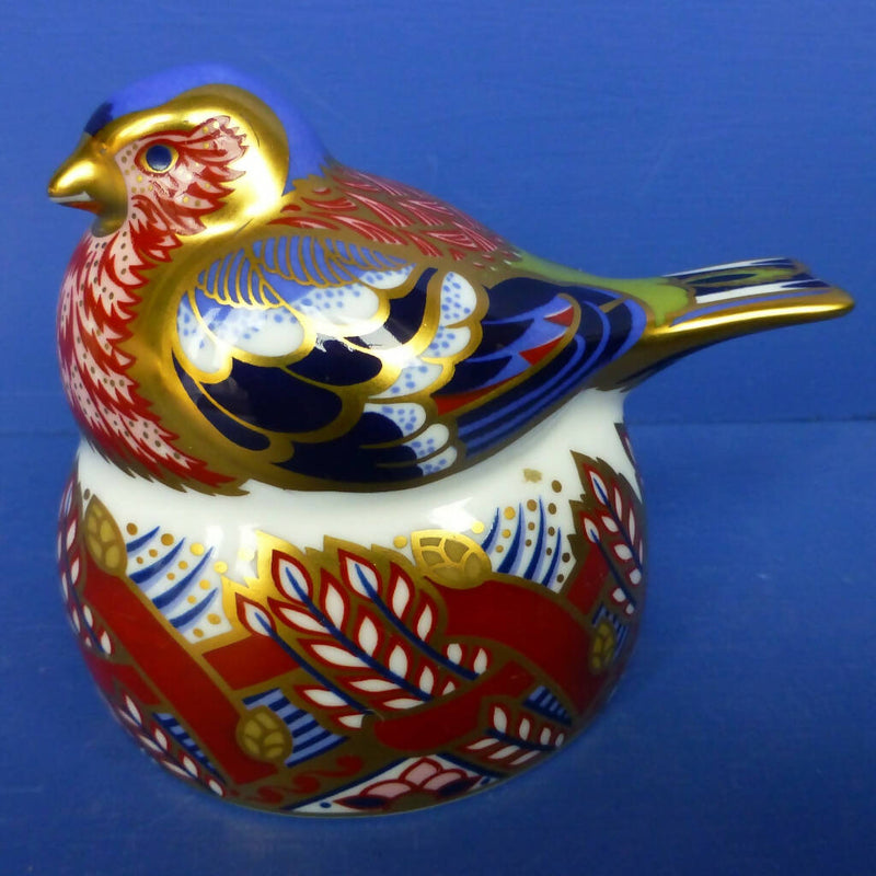 Royal Crown Derby Paperweight - Nesting Chaffinch