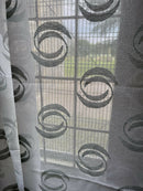 Scottish Madras Panel with Geometric Blue Swirl Design 59” / 43”