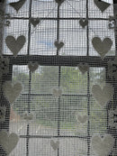 Heart Design Lace Panel remnant to finish in cream Cottagecore 26"/46"