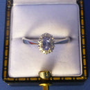 Silver Tanzanite Ring Size O