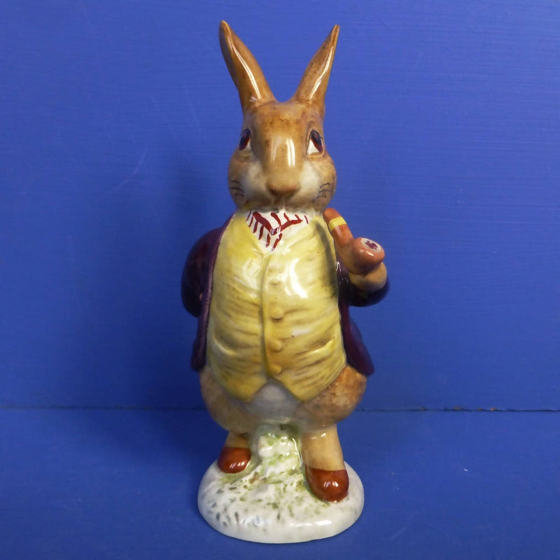 Beswick Beatrix Potter Figurine Mr Benjamin Bunny (First Version, Pipe Out) Gold Backstamp BP2