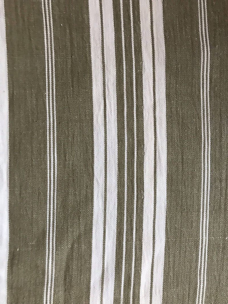 Antique French toile a matelas ticking stripe large panel for projects 80"/50”