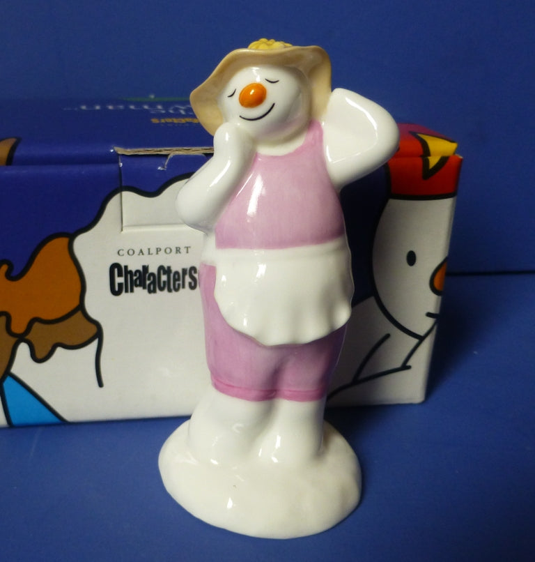 Coalport Miniature Snowman - Lady Snowman (Boxed)