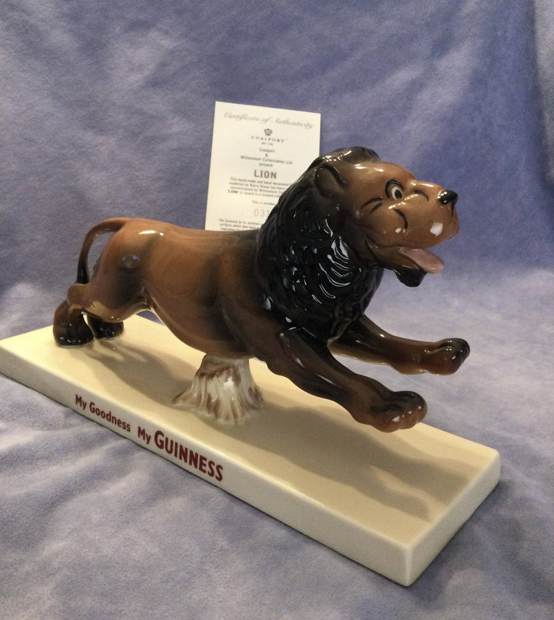 Coalport My Goodness My Guinness Lion Figure Figurine Limited Edition Millennium Collectables with Certificate