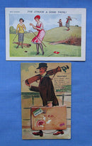 Collection Two Novelty/Humorous Golf/Golfing Postcard (s)/Scenes Powfoot