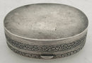 Indian Colonial White Metal Table Snuff Box, circa 1870 - 1910. 3.8 troy ounces.