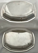Pair of Octagonal Silver Plated & Crested Entree Dishes with Covers. Elkington & Co. 1923.