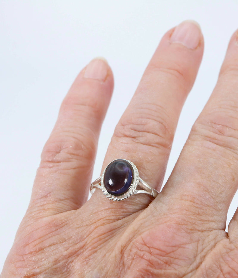 Vintage Silver & Blue Iolite Ring