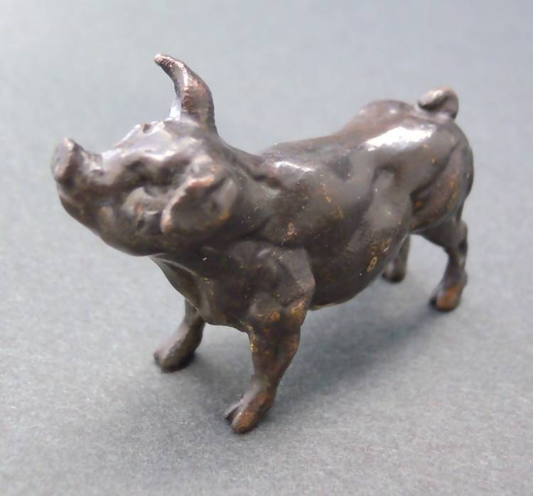Pig - bronze sculpture by Edward Waites