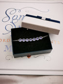 New Sterling Silver Swarovski Tanzanite Bracelet