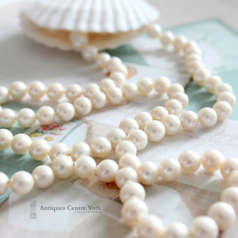 34" Long Freshwater Pearl on Silver Clasp