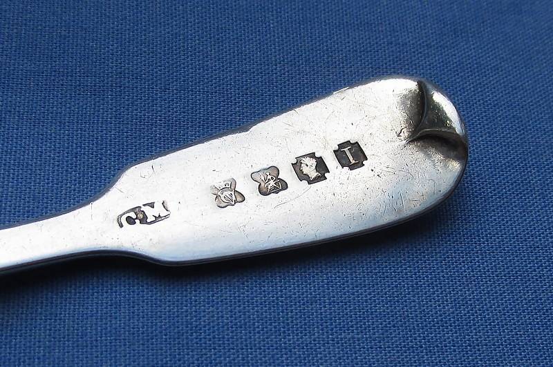 Irish Silver Tea Caddy Spoon/Dublin 1829