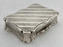 Victorian Silver Vinaigrette of Serpentine Form. Birmingham 1848 Nathaniel Mills.