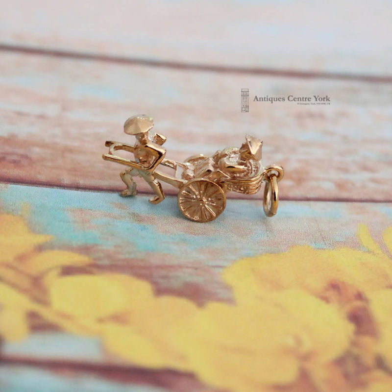 1960's 9ct Gold Rickshaw Charm